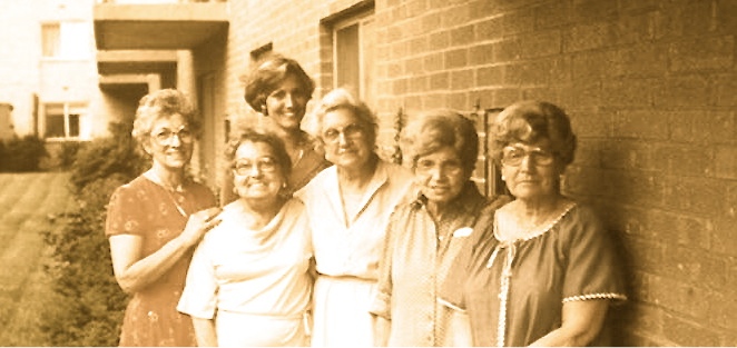 My grandmother (on the far right) and her sisters.