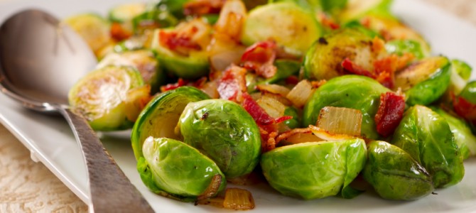 Paleo Holiday Menu: Roasted Brussels Sprouts with Bacon Paleo Holiday Menu: Roasted Brussels Sprouts with Bacon