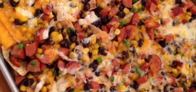 Slow-Cooker Clean Eating Chicken Sausage Nachos Slow-Cooker Clean Eating Chicken Sausage Nachos