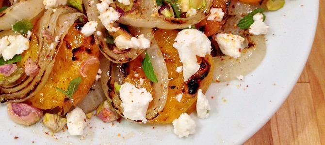Grilled Onion-and-Apricot Salad Grilled Onion-and-Apricot Salad