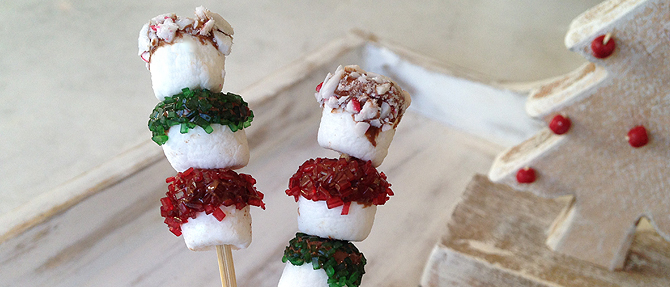 Chocolate-Dipped Marshmallow Snowmen Chocolate-Dipped Marshmallow Snowmen