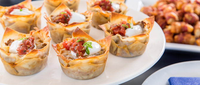 Bowl Game Miniature Taco Cups Bowl Game Miniature Taco Cups
