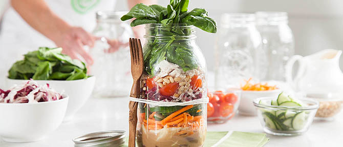 Salads in a Jar! A Healthy Way to Celebrate National Brown-Bag-It Day Salads in a Jar! A Healthy Way to Celebrate National Brown-Bag-It Day